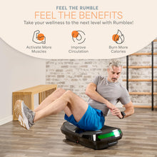 Load image into Gallery viewer, Lifepro Rumblex 4D Curved Vibration Plate Exercise Machine — Triple Motor, 7 Modes &amp; 60 Speeds Vibrating Platform Machine — Full Body Vibration Plate for Lymphatic Drainage &amp; at Home Workout
