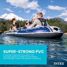 Load image into Gallery viewer, Intex Excursion 4-Person Inflatable Fishing Boat River Raft Set with Oars
