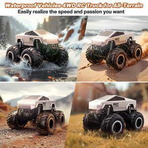 Remote Control Car Off-Road Pick-up Truck, 4WD Waterproof RC Trucks Toy RC Cars for All Terrain, 1:16 Scale Hobby Monster Truck Toys