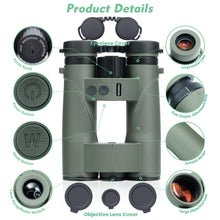 Load image into Gallery viewer, YINMONE 10x42 Laser Rangefinder Binoculars for Hunting Range Finder 2500Yds
