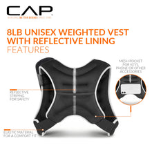 Load image into Gallery viewer, CAP Weighted Vest for Women &amp; Men 8lb – Reflective Fitness Vest for Walking, Running, Cardio, Rucking, &amp; Strength Training, Rose
