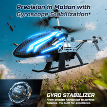 Load image into Gallery viewer, DEERC DE23 Remote Control Helicopter, RC Helicopters with 7 Colors Light, 2 Modular Battery for 24 Min Play, Altitude Hold, One Key take Off/Landing, 2.4GHz Aircraft Indoor Flying Toy for Boys Girls
