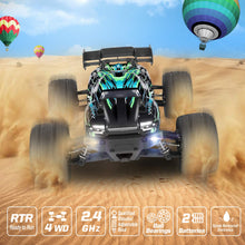Load image into Gallery viewer, RC Cars Hailstorm, 36+KM/H High Speed 4WD 1:18 Scale Waterproof Remote Control Off Road Monster Truck with Two Rechargeable Batteries
