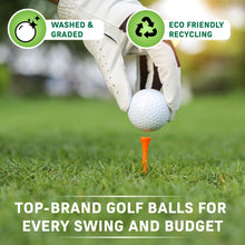 Load image into Gallery viewer, Golf Ball Planet 72 Store Line Assorted Used Recycled Golf Balls in Mesh Bag 4A/3A Condition
