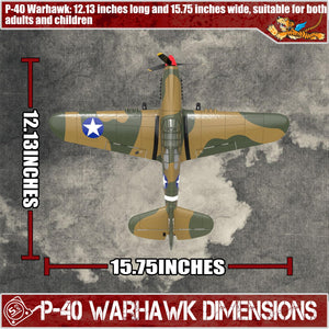 RC Plane 4 Channel Remote Control Airplane - Ready to Fly P-40 Warhawk RC Airplane for Beginners Adult with Xpilot Stabilization System