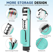 Load image into Gallery viewer, Findway Golf Stand Bag, Small Golf Bag for The Driving Range, Par 3 and Executive Courses, Lightweight Golf Club Carry Bag with Ball Holder and Pockets for Men Women
