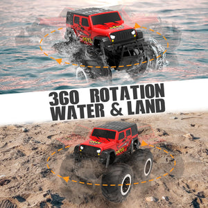 Amphibious Remote Control Car Toys for Boys 2.4 GHz 1:16 All Terrain Off-Road RC Car