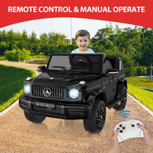 Load image into Gallery viewer, 12V Kids Ride on Car, Licensed Mercedes Benz G63 Electric Car w/Remote Control, Music, Spring Suspension, Black
