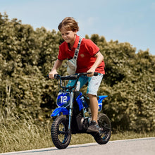Load image into Gallery viewer, A12 Electric Dirt Bike for Kids Ages 3-10,350W Kids Electric Motorcycle 15.5 MPH MAX, 14 Miles Max Range
