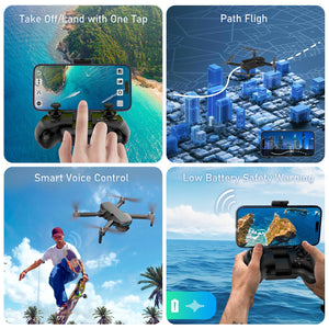 Drone with Camera, 1080P HD FPV Camera Drone with Brushless Motor, 2 Batteries, 360 Flips, Headless Mode, Gravity Control, 36 Mins