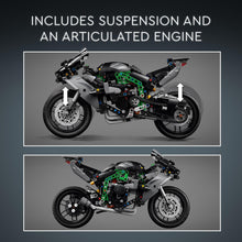 Load image into Gallery viewer, Technic Kawasaki Ninja H2R Motorcycle Toy - Building Toys for Kids, Boys &amp; Girls, Ages 10+ - Kickstand for Display
