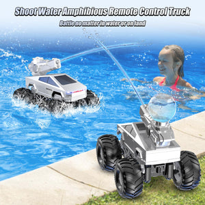 1:16 Remote Control Car, 2.4GHz Shoot Water RC Cars, 4WD Amphibious RC Truck, All Terrain Off-Road Remote Control Monster Truck