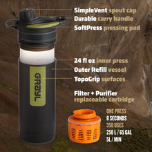 Load image into Gallery viewer, GRAYL GeoPress 24 oz Water Purifier &amp; Water Filter Bottle, Black Camo
