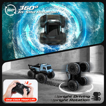 Load image into Gallery viewer, Amphibious Remote Control Car Monster Truck Toys Waterproof RC Stunt Cars for Boys 8-12 Toys W/Blocks &amp; 360°Spin

