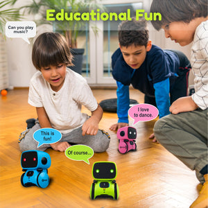 R1 Robot Toys for Kids 3 Pack Bundle - Smart Robot for Kids Voice Control Talking Dancing Learning Educational Toy- Blue, Green, Pink