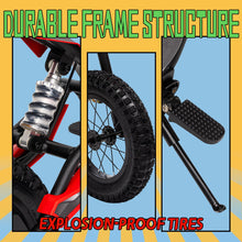 Load image into Gallery viewer, 36V 350W Electric Dirt Bike for Kids 8-14, Up to 16MPH Off-Road Electric Motorcycle with Explosion-Proof Tires - Red
