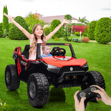 Load image into Gallery viewer, 24V 2 Seaters Ride On UTV with Remote Control, Battery Powered Extra Large Ride Car Toy for 2 Kids, Red
