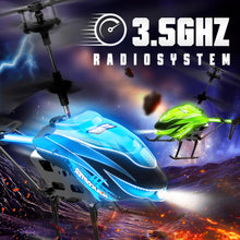 Load image into Gallery viewer, RC Helicopter, Flying Toys 2.4GHz 3.5 Channel Remote Control Helicopter, LED Light Effects, Obstacle Avoidance, One-Key Start
