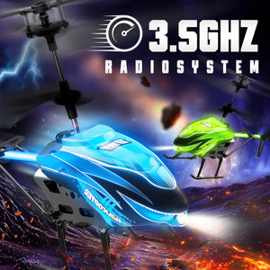 RC Helicopter, Flying Toys 2.4GHz 3.5 Channel Remote Control Helicopter, LED Light Effects, Obstacle Avoidance, One-Key Start