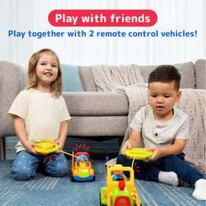 2pk Remote Control Cars for 3-5 Year Old Boys - Truck & Tractor Toddler Toys