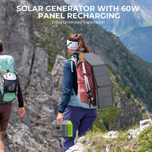Load image into Gallery viewer, Portable Solar Generator 300W Power Station with 60W Foldable Solar Panel

