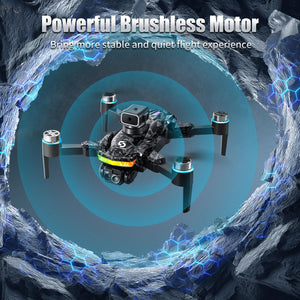 Remote with Screen Drone with Camera for Adult,1080P RC Drone with Flashing Lights, Smart Obstacle Avoidance FPV for Beginners