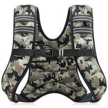 Load image into Gallery viewer, ZELUS Weighted Vest, 6lb/8lb/12lb/16lb/20lb/25lb/30lb Weight Vest for Men Women with Storage Pocket &amp; Reflective Strips for Workout Strength Training Running Muscle Building, Desert Camo (12 lb)

