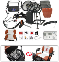 Load image into Gallery viewer, Adult Tricycle 7 Speed, Adult Trikes, 20/24 Inch 7 Speed Three Wheel Bikes with Basket/Child seat (20in,Black)
