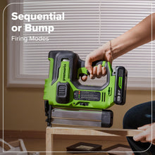 Load image into Gallery viewer, Greenworks 24V Brushless 10PC TOOL, Drill+Impact Driver+Circular Saw+Recip Saw+Jig Saw+Sander+Light+Multi-Tool+Nailer+Grinder (2) 4.0Ah+2.0Ah Batteries (24,000mAh PB) USB-C Charger, High Efficiency
