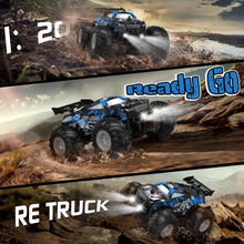Load image into Gallery viewer, Remote Control Car, All-Terrain Remote Control Truck for Boys, Rechargeable Rc Truck with LED, 1:20, 10KM/H, 2 Motors, 2.4GHZ
