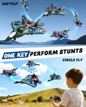 Load image into Gallery viewer, RC Jet Aircrafts for Boys and Girls,  with LED Lights 360° Flip, 3 Rechargeable Batteries Toys for Christmas
