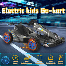 Load image into Gallery viewer, 12V Electric Go Kart for Kids,Drift Go-Cart with Reverse Function/High/Low Speed Adjustable, Ride On Go Kart with Adjustable Seat and Steering/Grey
