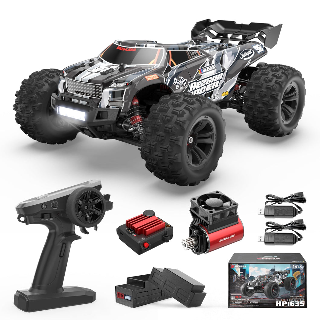 Fast RC Cars for Adults MAX 68KPH | 1/16 Scale Brushless RC Trucks 4x4 Offroad Waterproof | Hobby Grade High Speed Monster Truck