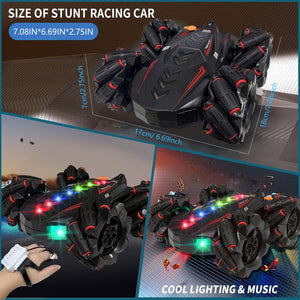 Remote Control Car Toys for Kids, 2.4GHz Indoor/Outdoor All Terrain Electric 4WD Gesture Sensing RC Car, Red