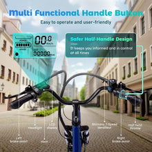 Load image into Gallery viewer, 500W Electric Tricycle for Adults – 24&quot; 7-Speed Compact Commuter Trike with Hydraulic Disc Brakes, Multi-Shock Suspension
