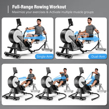 Load image into Gallery viewer, pooboo Rowing Machines for Home (Black Silver)
