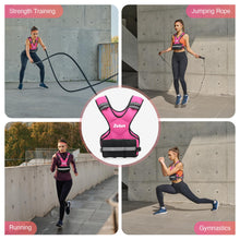 Load image into Gallery viewer, ZELUS Weighted Vest for Men and Women, Adjustable Body Weight Vest Exercise Set for Workouts, 4-10lb/11-20lb/20-32lb with 6 Ironsand Weights for Cardio Strength Training Walking Jogging, 20-32lb. Pink
