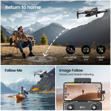 Load image into Gallery viewer, 3 Axis Brushless Gimbal GPS Drones With Camera For Adults 4K, FPV Drone, 8K Image, 4K/30FPS Video, 48MP Photo, 80 Min Flight
