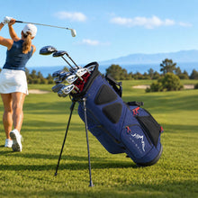 Load image into Gallery viewer, GoHimal 14-Way Lightweight Golf Stand Bag with Multiple Pockets Navy Blue

