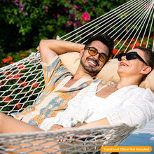 Load image into Gallery viewer, Lazy Daze Double Rope Hammock with 13 FT Curved Steel Black Stand
