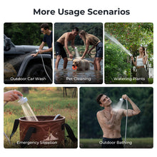 Load image into Gallery viewer, FLEXTAILGEAR MAX Shower Ultralight Rechargeable Outdoor Shower Pump, Portable Camping Showerhead Handheld, Travel Shower with USB-C Water Pump for Hiking, Car wash, Pet Cleaning, Beach Vacations
