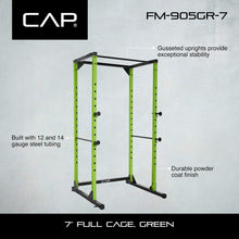 Load image into Gallery viewer, CAP Barbell Full Cage Power Rack, 7-Foot, Green
