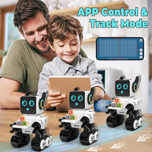 Load image into Gallery viewer, Robot Toys for Kids, Remote &amp; APP Control Robot, Programmable Interactive Toys with Coin Bank, Smart Educational Robot（White）
