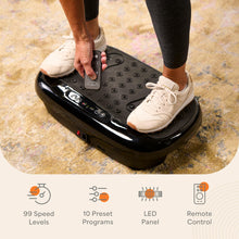 Load image into Gallery viewer, Lifepro HexaPlate Lite Vibration Plate Exercise Machine — Magnetic Acupoints, 99 Speeds &amp; 10 Presets Vibration Platform Machine with Resistance Bands — Vibrating Plate for Lymphatic Drainage &amp; Toning

