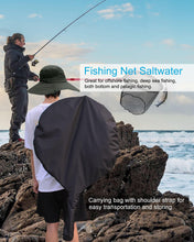 Load image into Gallery viewer, Facikono Large Rubber Fishing Net Heavy Duty Extra Large Landing Net for Saltwater Aluminum Fishing Net Telescoping Handle with 6pcs Soft Jig Swimbait, Extends to 72-94in
