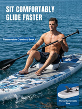 Load image into Gallery viewer, SOLAVERO Inflatable Stand Up Paddle Board, Adventure 11'6" Extra Large SUP with Premium Accessories, Anti-Slip EVA Deck for Adults 550lb Capacity Upgraded Paddleboard for River, Tiger
