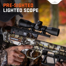 Load image into Gallery viewer, Wicked Ridge by TenPoint Rampage XS Crossbow, Peak XT - 390 FPS - The Ultimate Affordable Hunting Machine - Includes Lighted 3X Pro-View Scope, ACUdraw &amp; Three Match 400 Carbon Alpha-Nock Arrows
