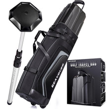 Load image into Gallery viewer, GEAVOUED Golf Travel Bag with Hard Case Top and Wheels,Premium Oxford Fabric,Golf Travel Bags for Airlines,Protect Your Club for Safe Transport(Grey)
