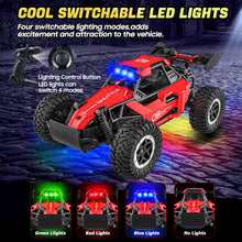 Load image into Gallery viewer, Remote Control Car for Kids 3 4 5 6 7+, 20 KM/H High-Speed RC Cars with LED Lights, 2.4GHz 2WD Monster Truck Toys – Red
