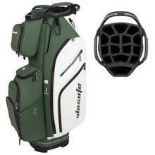 Load image into Gallery viewer, wosofe 14-Way Golf Cart Bag, Waterproof PU Leather, Green/White Trendy
